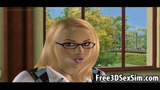 Hot 3D школьница лижет тугую киску негритянки красотки